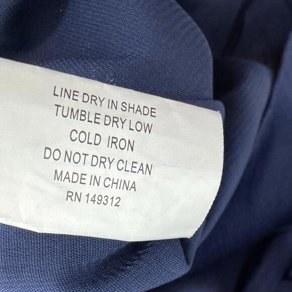 Selfie Leslie Women’s Size Small Navy Blue Faux Wrap Tie Front Mini Dress - Picture 5 of 8